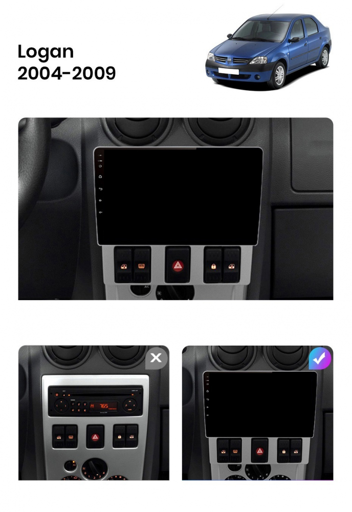 Navigatie Dacia Logan 1 (2004-2008), Ecran 9 inch, 6GB RAM 128GB, 8-core [6]