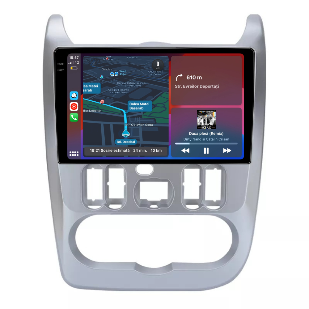 Navigatie Dacia Logan 1 2009-2013, Dacia Sandero 1 2009-2013,Duster 2010-2013, Android 13,Ecran 2K, 4GB RAM 64GB, Octa Core, carplay /android auto [3]