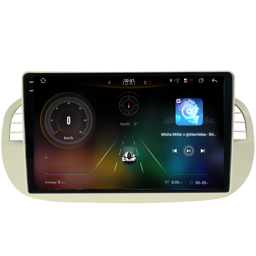 Navigatie Fiat 500 (2007-2015), Ecran 9 inch 2K, 12GB RAM 256GB, 8-core [2]