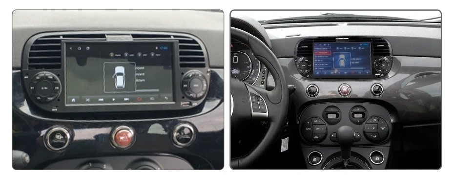 Navigatie Fiat 500 (2007-2015), Ecran 9 inch, 4GB RAM 64GB, 4-core, negru [4]