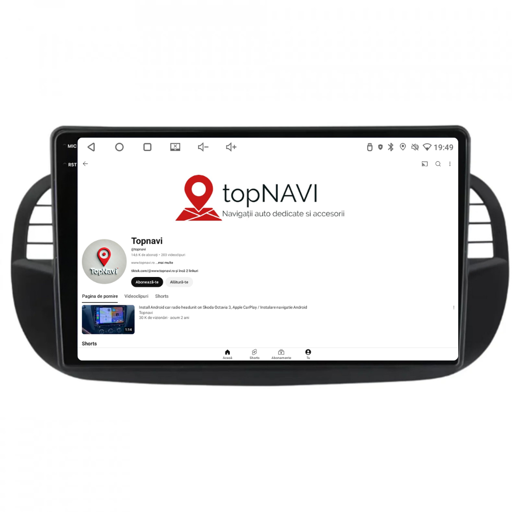 Navigatie Fiat 500 (2007-2015), Ecran 9 inch, 4GB RAM 64GB, 4-core, negru [2]