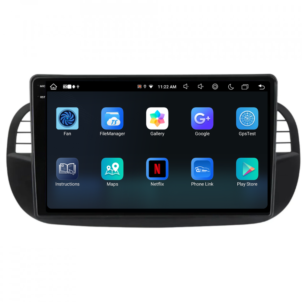 Navigatie Fiat 500 (2007-2015), Ecran 2K, 4GB RAM 64GB, 8-core, negru [8]