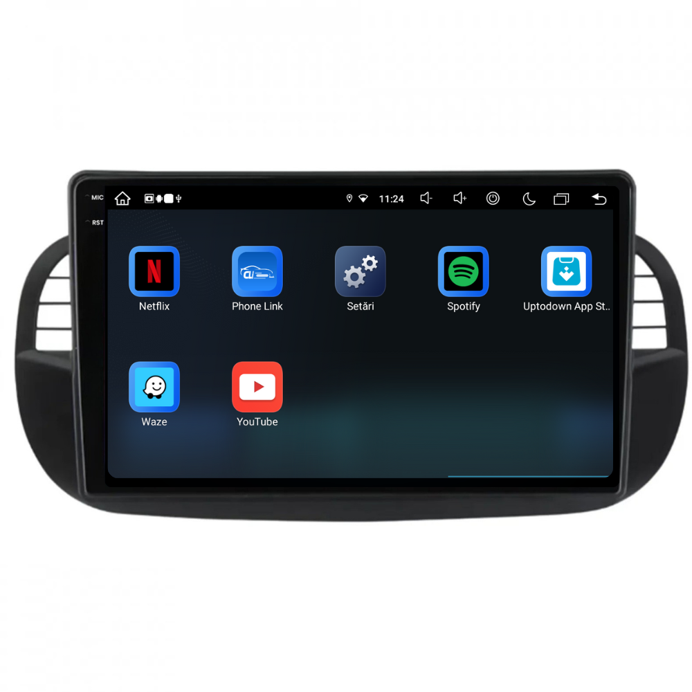 Navigatie Fiat 500 (2007-2015), Ecran 9 inch, 8GB RAM 256GB, 8-core, negru [5]