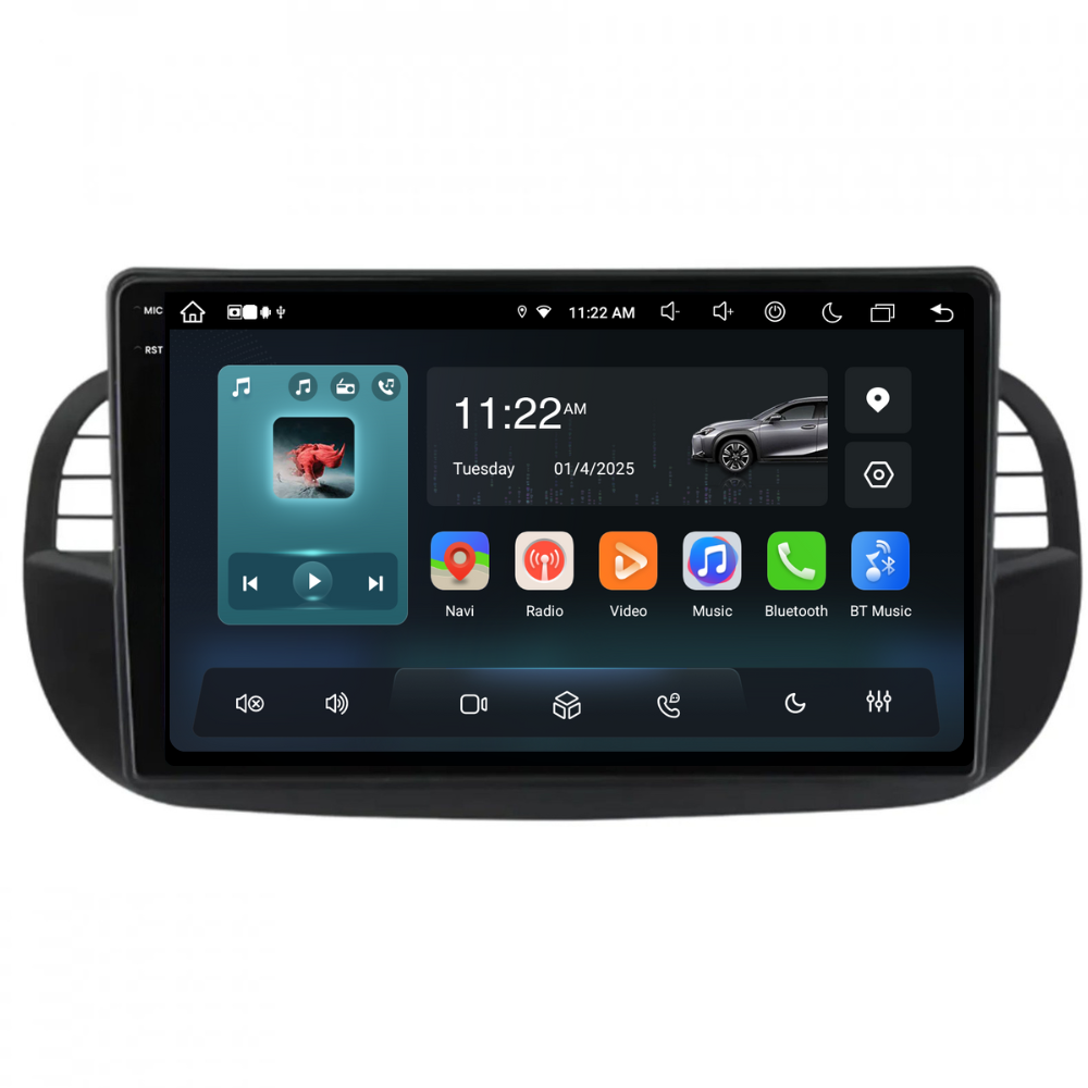Navigatie Fiat 500 (2007-2015), Ecran 9 inch, 8GB RAM 256GB, 8-core, negru [8]