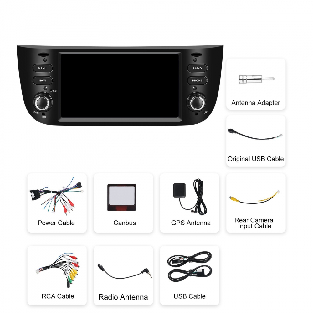 Navigatie Fiat Punto (2010-2018) Ecran 7 inch, 1GB RAM 32GB [4]