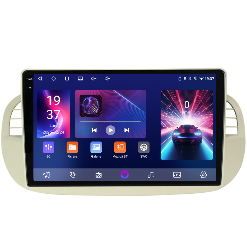 Navigatie Fiat 500 (2007-2015), Ecran 9 inch, 4GB RAM 64GB, 4-core [2]