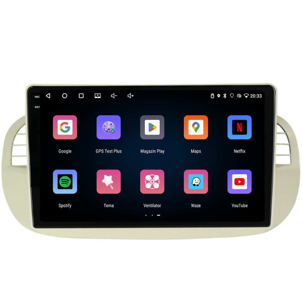 Navigatie Fiat 500 (2007-2015), Ecran 9 inch, 4GB RAM 64GB, 4-core [4]