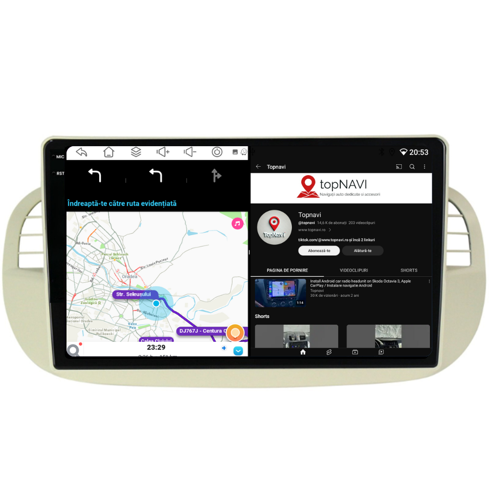 Navigatie Fiat 500 (2007-2015), Ecran 9 inch, 6GB RAM 128GB, 8-core [4]