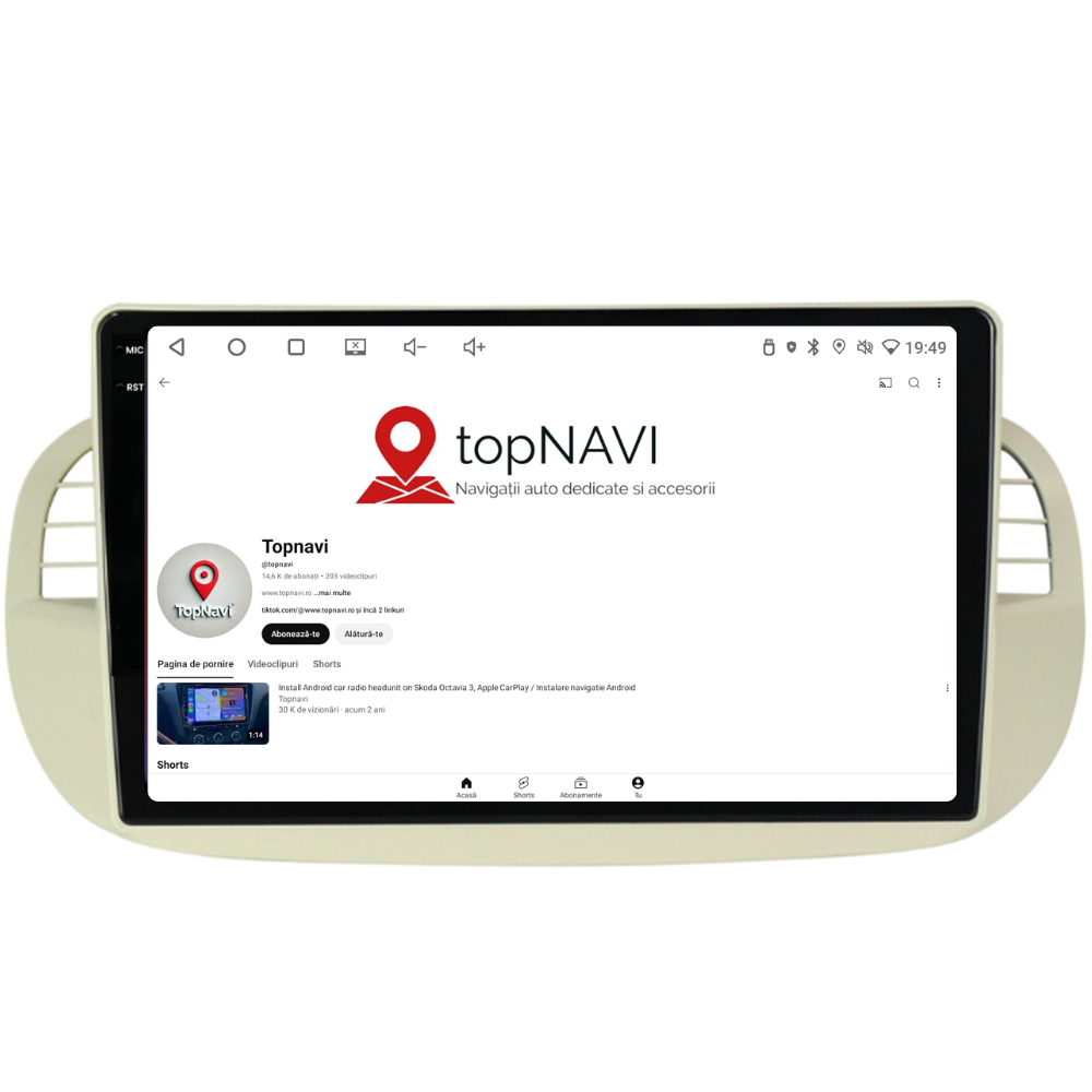 Navigatie Fiat 500 (2007-2015), Ecran 9 inch, 8GB RAM 256GB, 8-core [2]