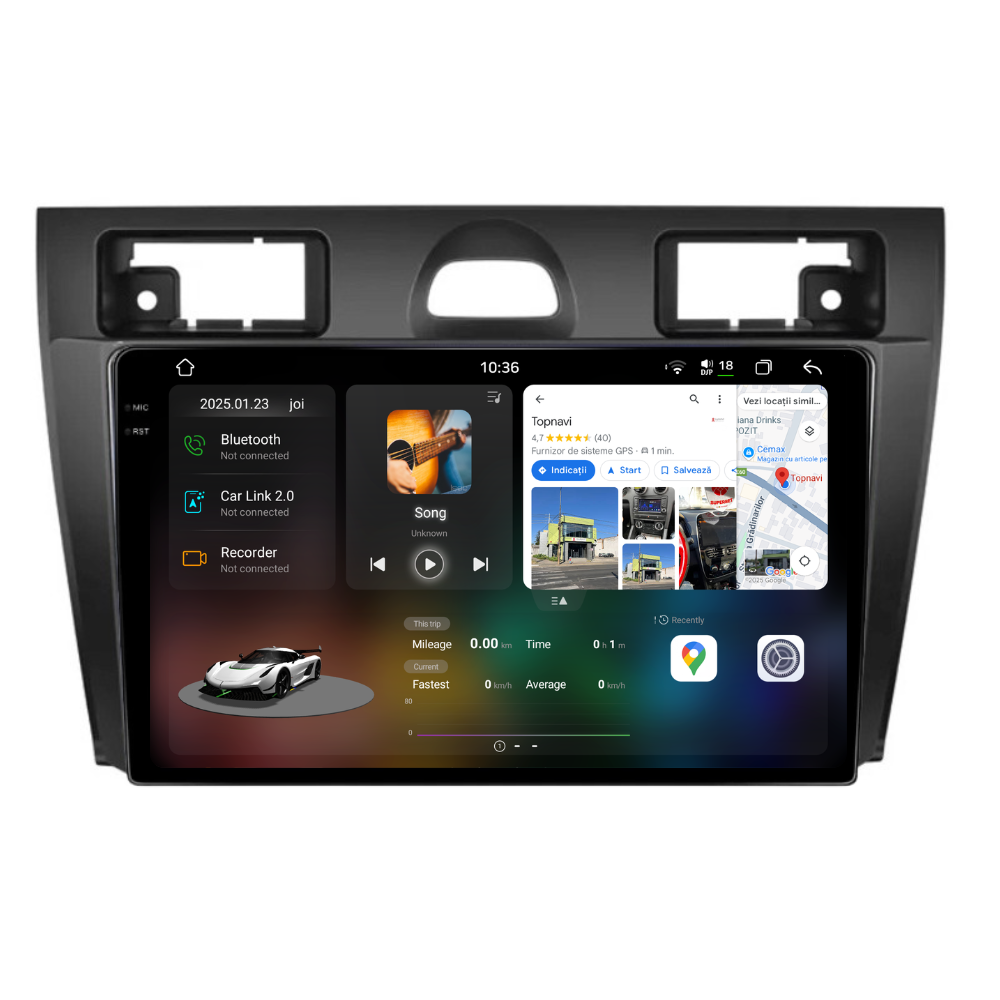 Navigatie Ford Fiesta (2002-2008), Android, Ecran 9 inch 2K, 12GB RAM 256GB, 8-core [1]