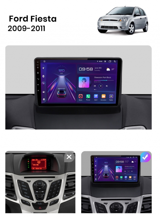Navigatie Ford Fiesta (2009-2011), Android 12, 1GB RAM 32GB [6]
