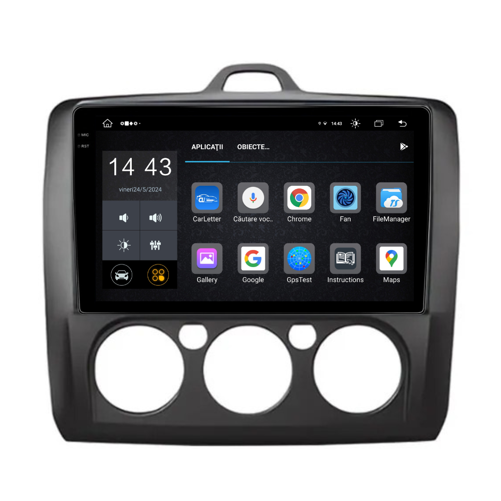 Navigatie Ford Focus 2004-2011, Android 13,Ecran 2K, 4GB RAM 64GB, Octa Core, carplay /android auto,rama negru AC [7]
