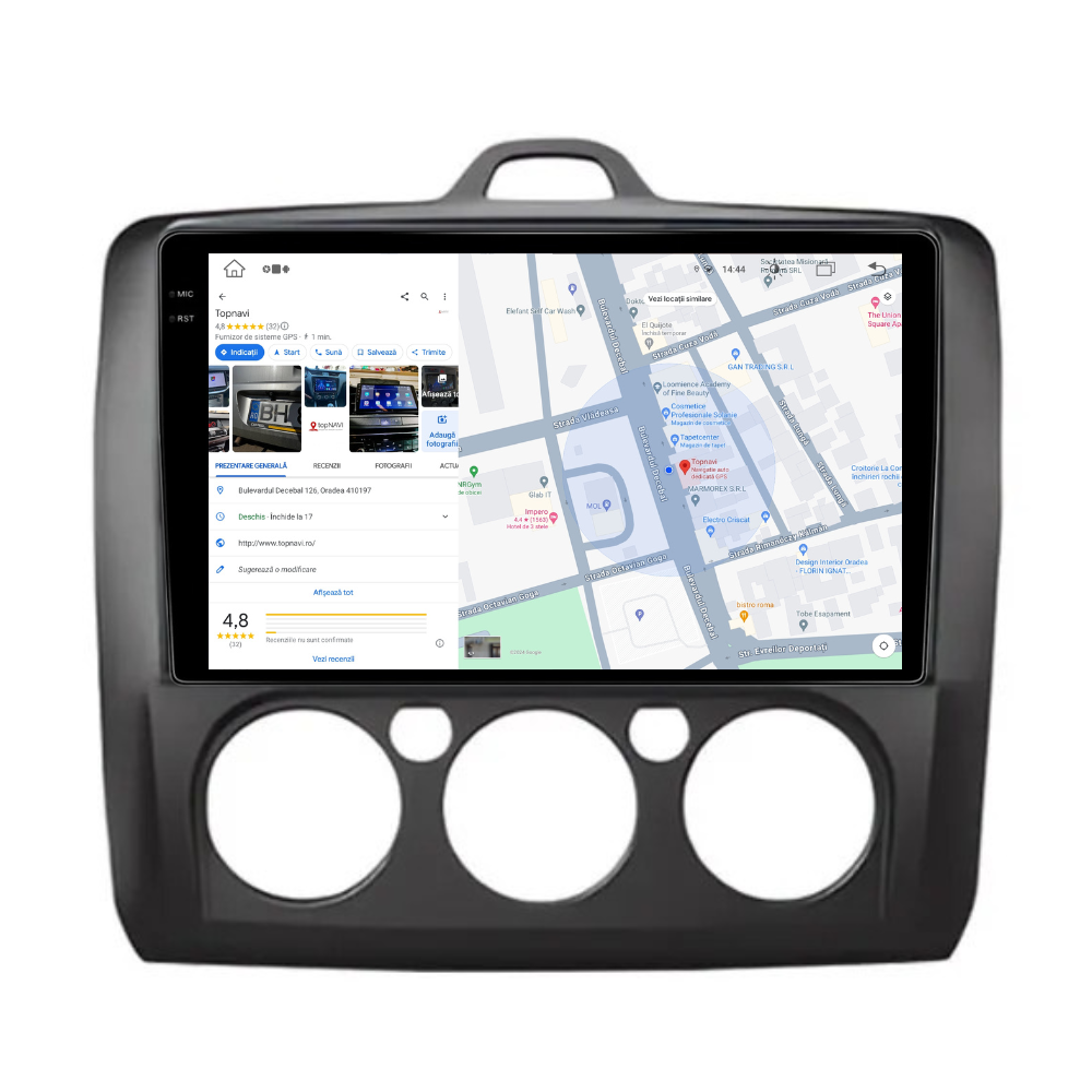 Navigatie Ford Focus 2004-2011, Android 13,Ecran 2K, 4GB RAM 64GB, Octa Core, carplay /android auto,rama negru AC [8]