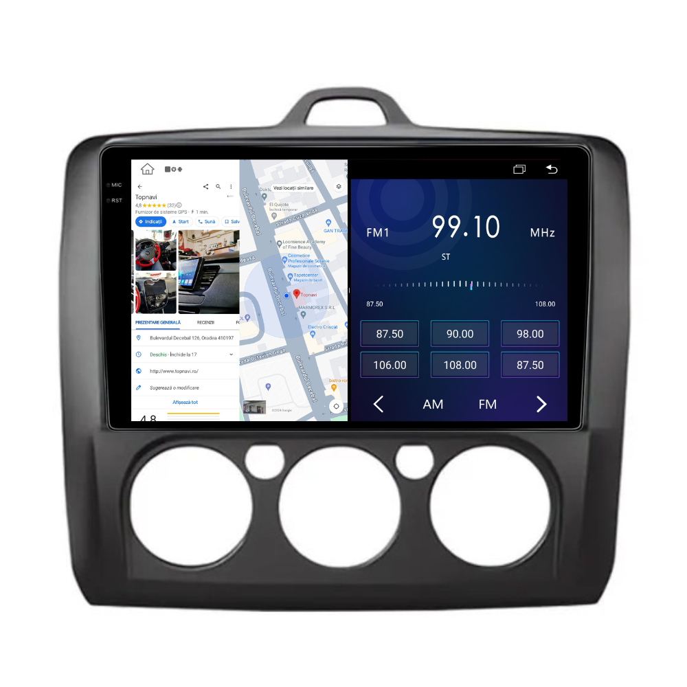Navigatie Ford Focus 2004-2011, Android 13,Ecran 2K, 4GB RAM 64GB, Octa Core, carplay /android auto,rama negru AC [3]