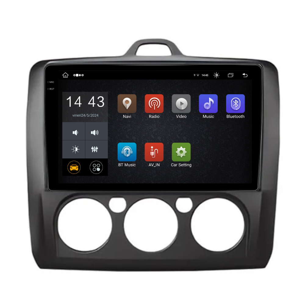 Navigatie Ford Focus 2004-2011, Android 13,Ecran 2K, 4GB RAM 64GB, Octa Core, carplay /android auto,rama negru AC [2]