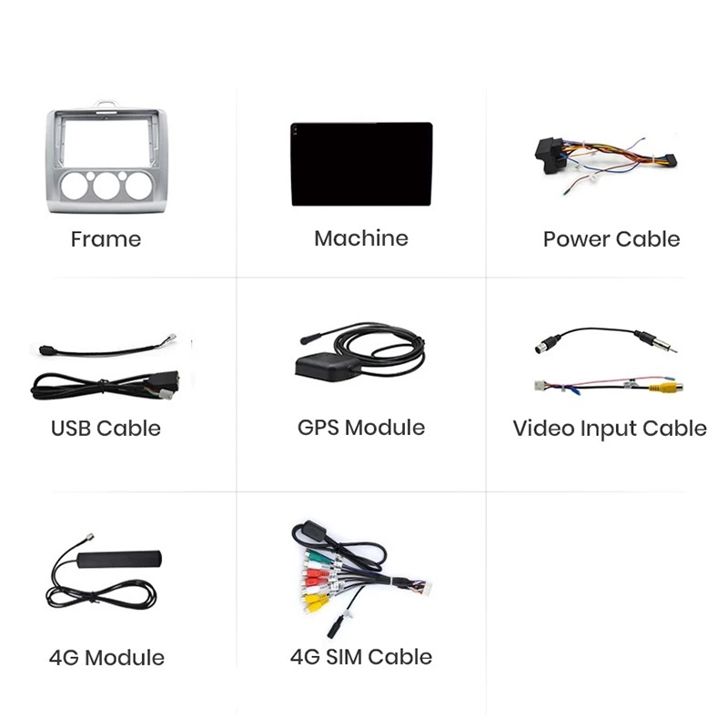 Navigatie Ford Focus 2004-2011, Android 13,Ecran 2K, 4GB RAM 64GB, Octa Core, carplay /android auto,rama negru AC [9]
