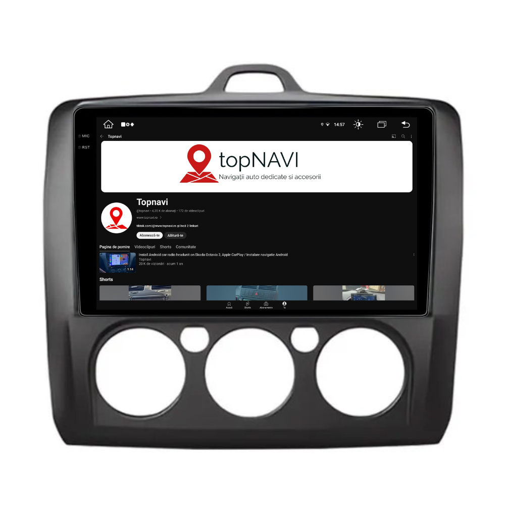 Navigatie Ford Focus 2004-2011, Android 13,Ecran 2K, 4GB RAM 64GB, Octa Core, carplay /android auto,rama negru AC [6]
