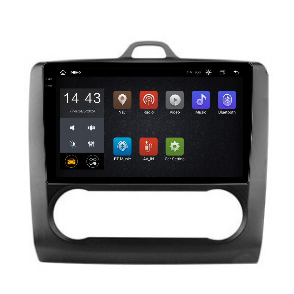 Navigatie Ford Focus 2004-2011, Android 13,Ecran 2K, 4GB RAM 64GB, Octa Core, carplay /android auto,rama negru clima [2]