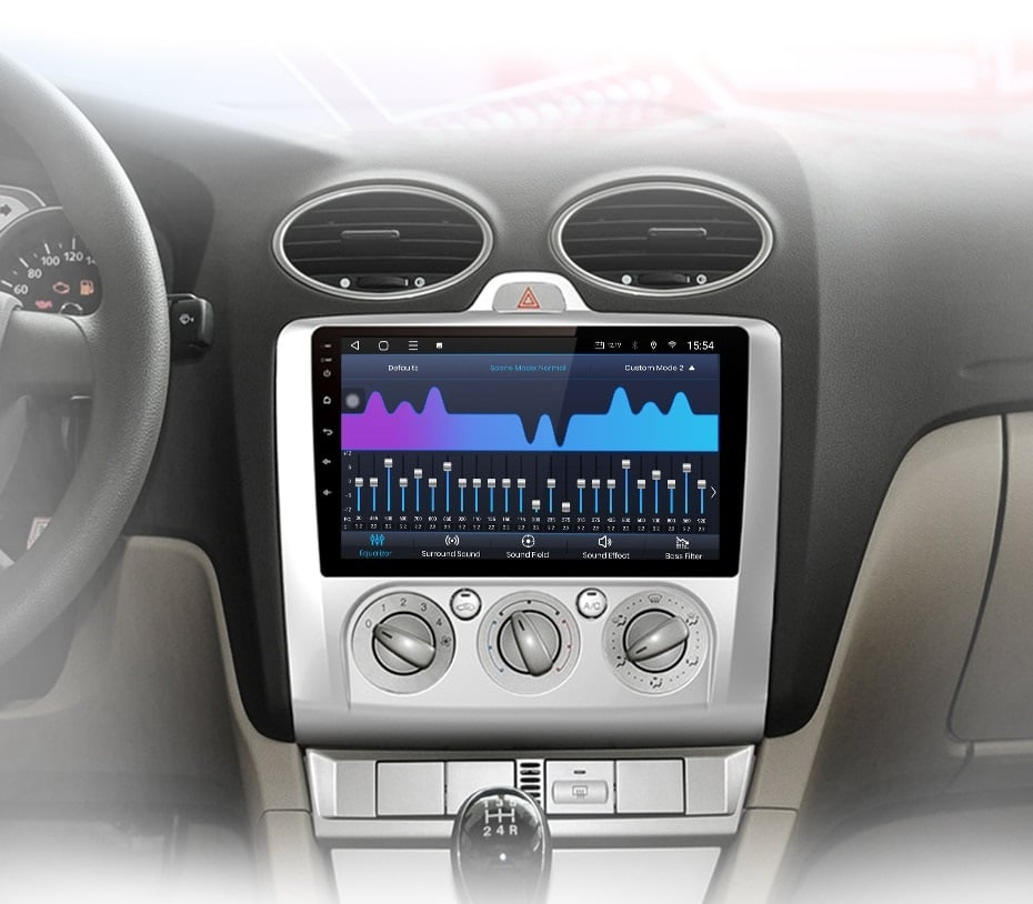 Navigatie Ford Focus 2004-2011, Android 13,Ecran 2K, 8GB RAM 256GB, Octa Core, carplay /android auto, rama argintiu AC [4]