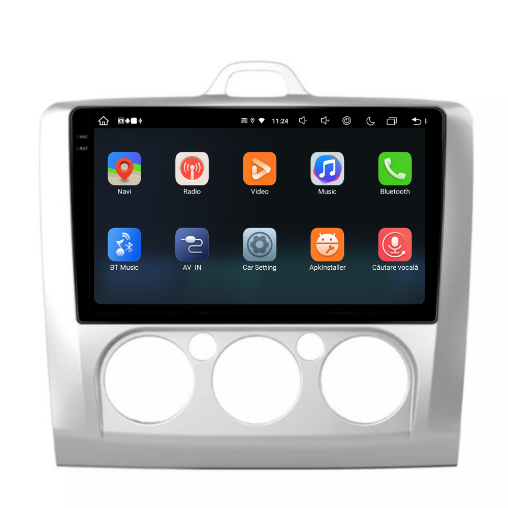 Navigatie Ford Focus 2004-2011, Android 13,Ecran 2K, 8GB RAM 256GB, Octa Core, carplay /android auto, rama argintiu AC [14]