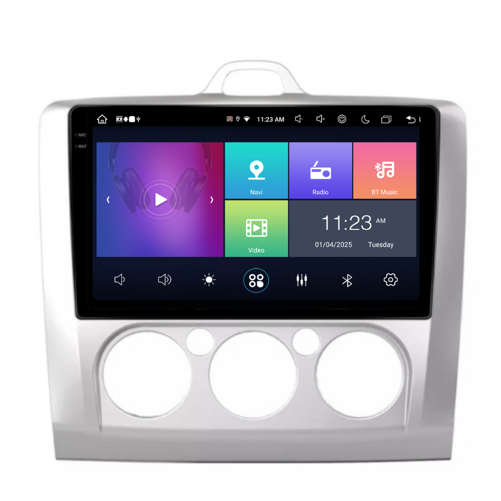 Navigatie Ford Focus 2004-2011, Android 13,Ecran 2K, 8GB RAM 256GB, Octa Core, carplay /android auto, rama argintiu AC [1]