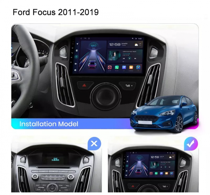Navigatie Ford Focus 3 (2012-2016), Android 12, 1GB RAM 32GB [4]
