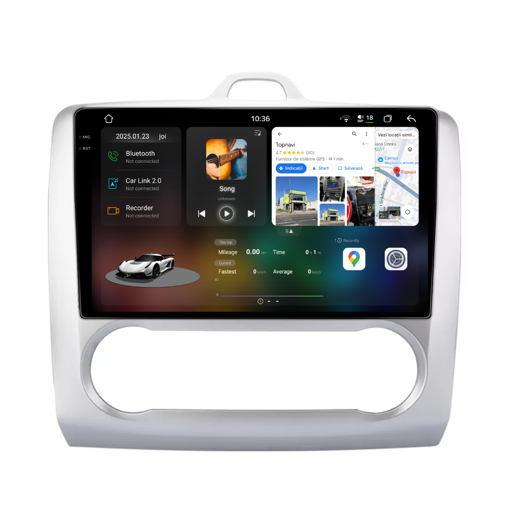 Navigatie Ford Focus (2004-2012), Android, Ecran 9 inch 2K, 12GB RAM 256GB, 8-core [1]