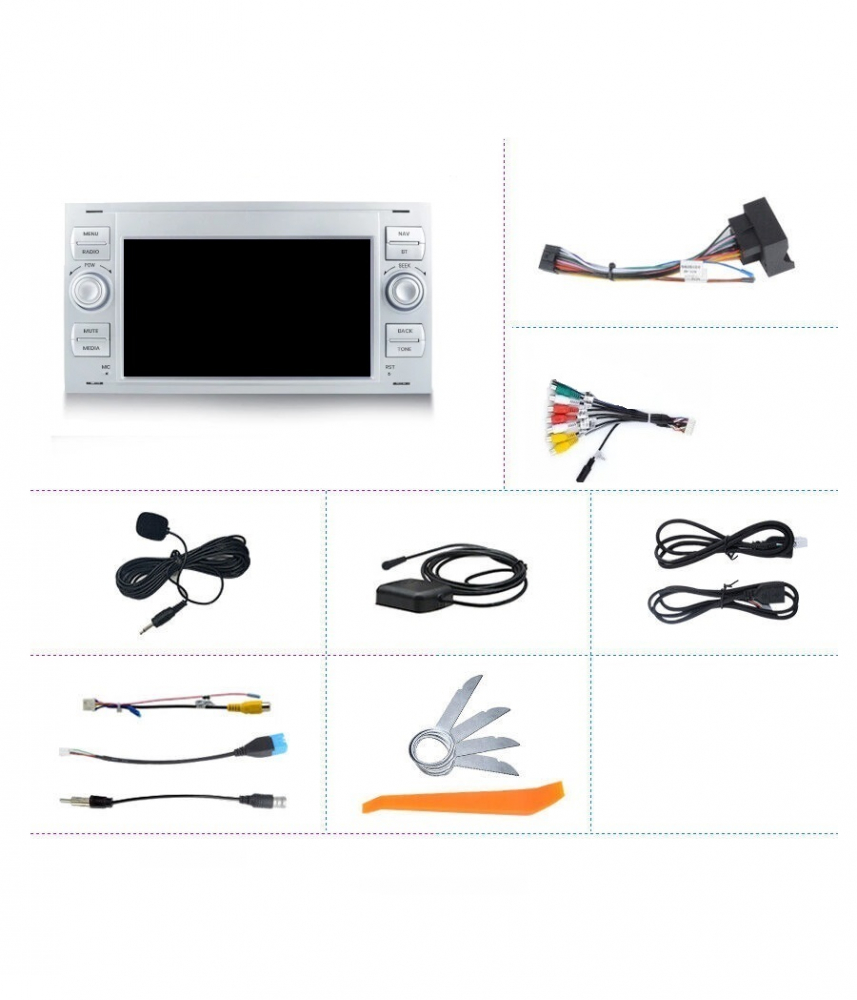 Navigatie Ford Galaxy (2006-2014), Android, 2GB RAM 32GB, argintiu [6]