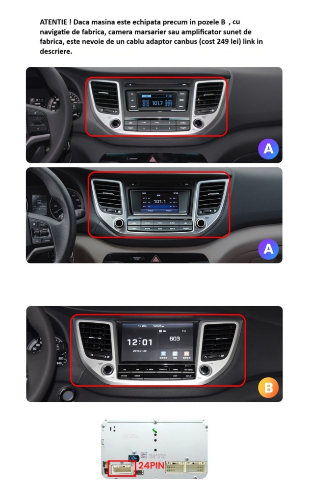 Navigatie Hyundai IX35 (2015-2018), Ecran 2K, 8GB RAM 256GB, 8-core [2]