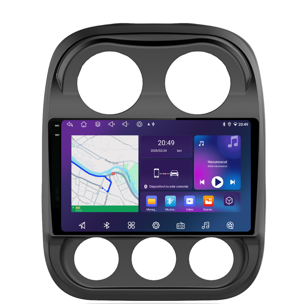 Navigatie Jeep Compass (2010-2016), Ecran 10 inch, 6GB RAM 128GB, 8-core [1]