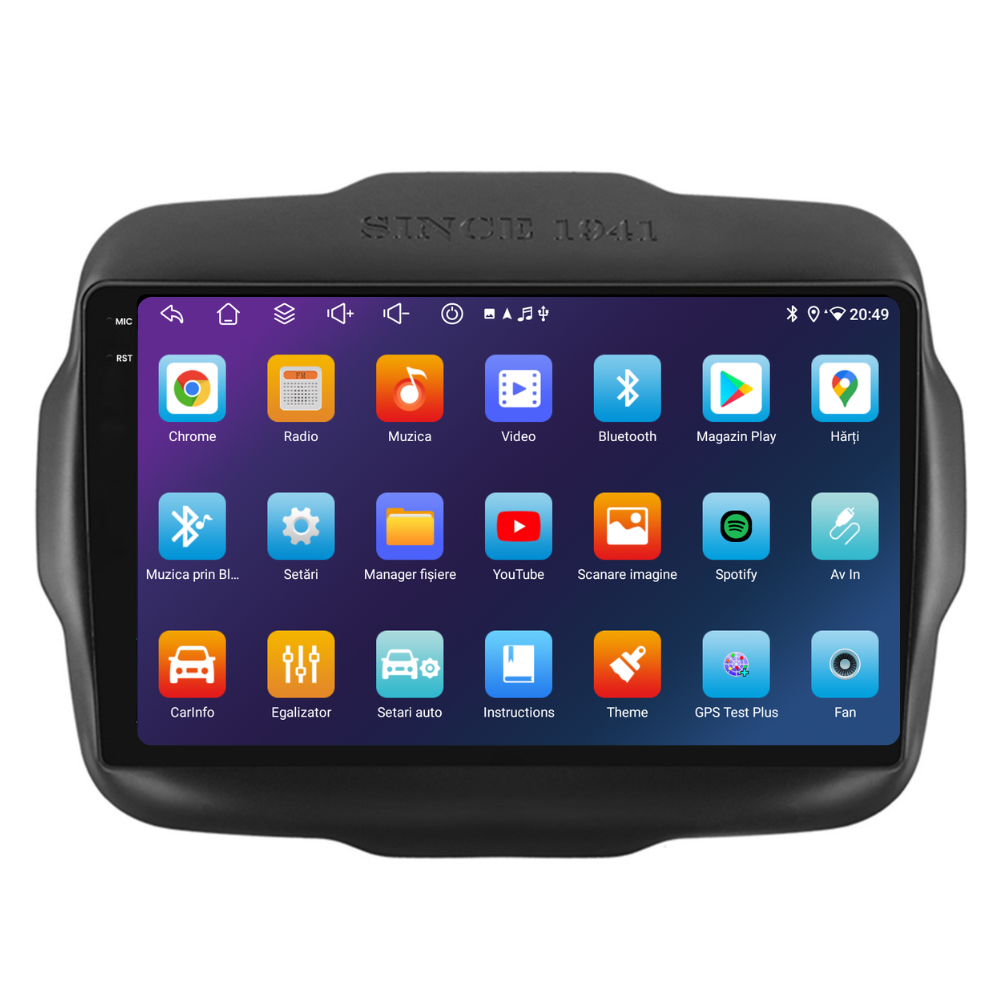 Navigatie Jeep Renegade (2016-2020), Ecran 9 inch, 4GB RAM 64GB, 8-core [4]
