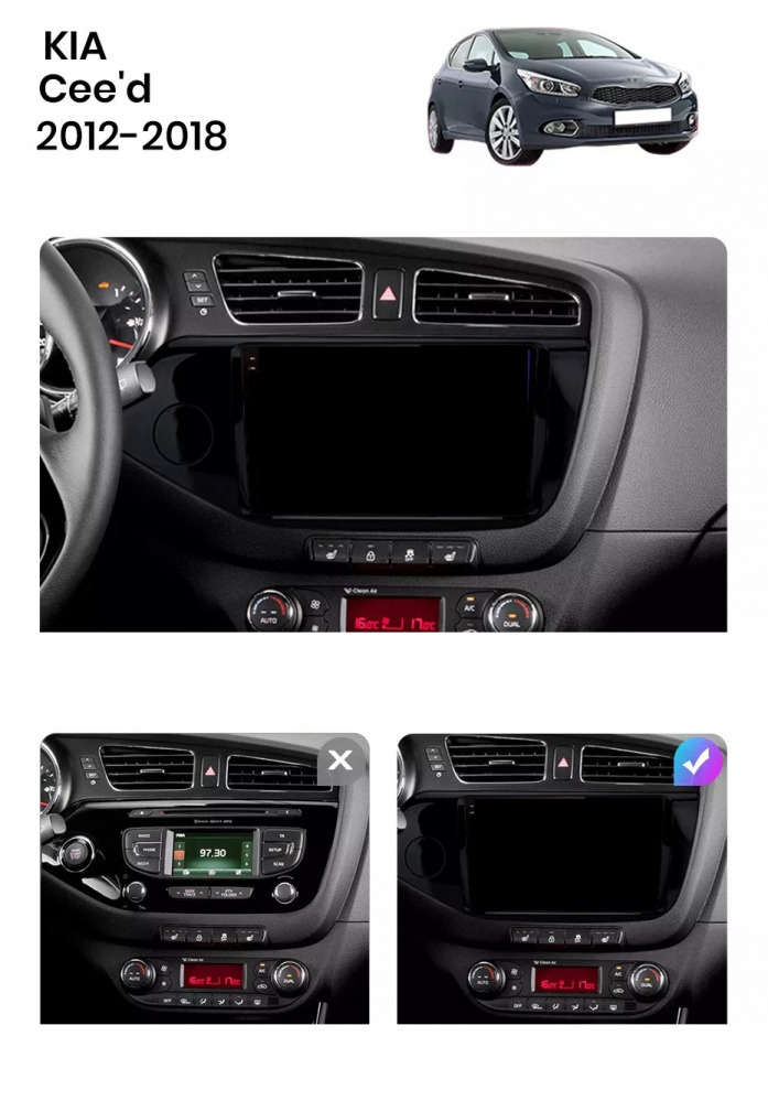 Navigatie Kia Ceed 2 (2012-2018), Ecran 9 inch, 1GB RAM 32GB [4]