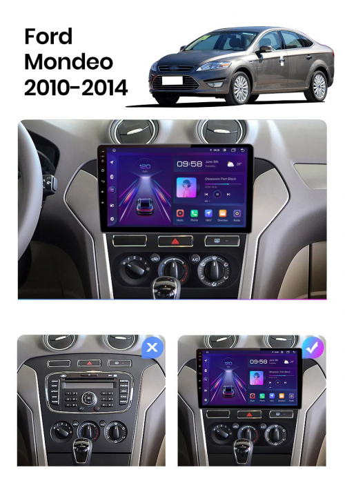 Navigatie Ford Mondeo 4 mk4 (2007-2014), Android, 1GB RAM 32GB, carplay / android auto [4]