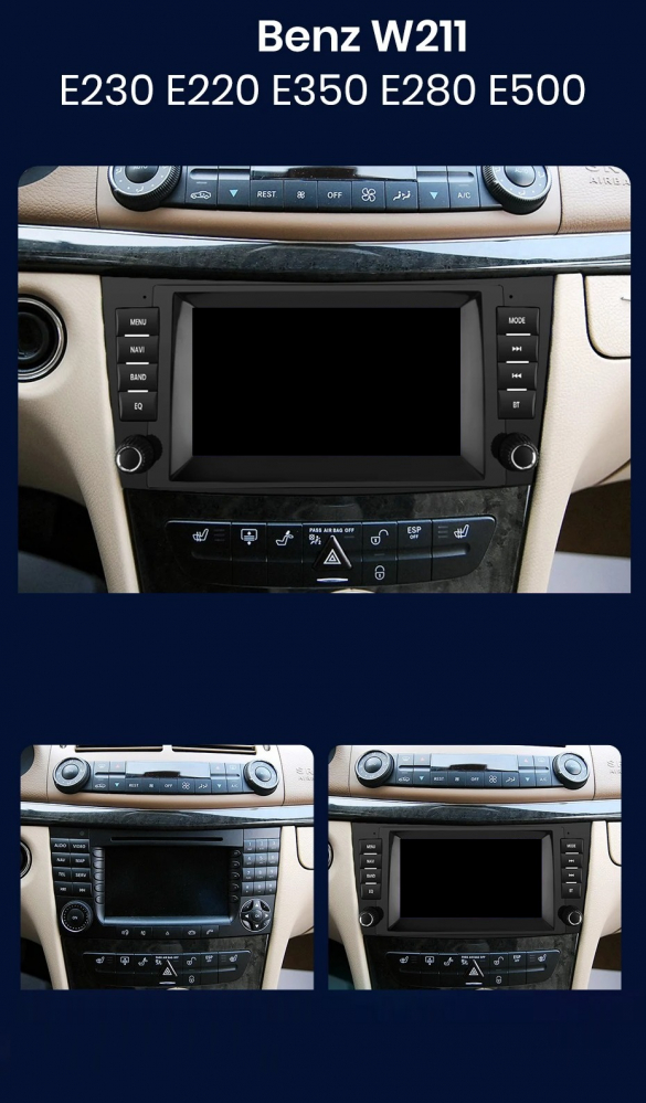 Navigatie Mercedes E-class w211 (2003-2009), Android, Ecran 7 inch, 4GB RAM 64GB, 8-core [3]