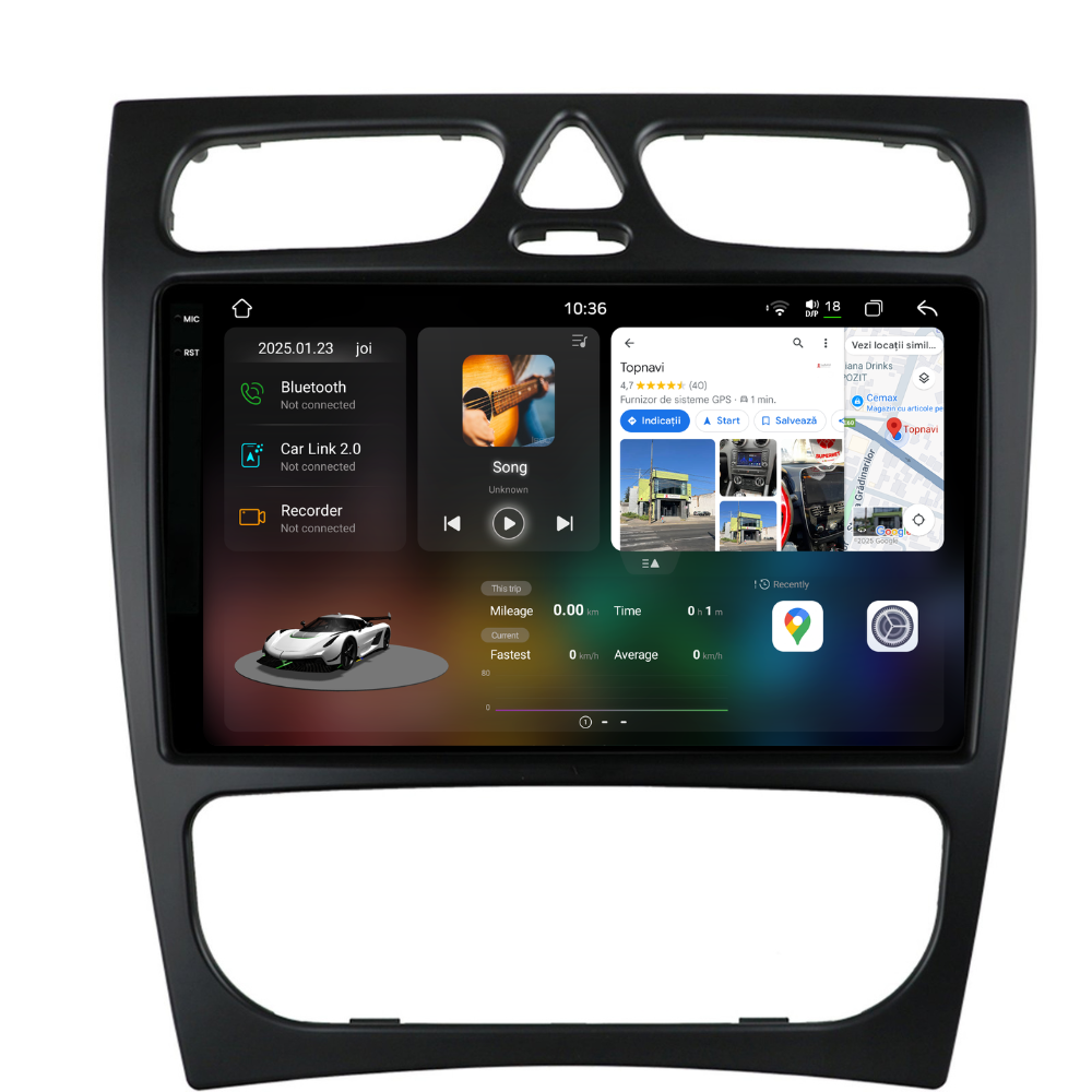 Navigație Mercedes C-Class w203 (2000-2005), Android, Ecran 9 inch 2K, 12GB RAM 256GB, 8-core [1]