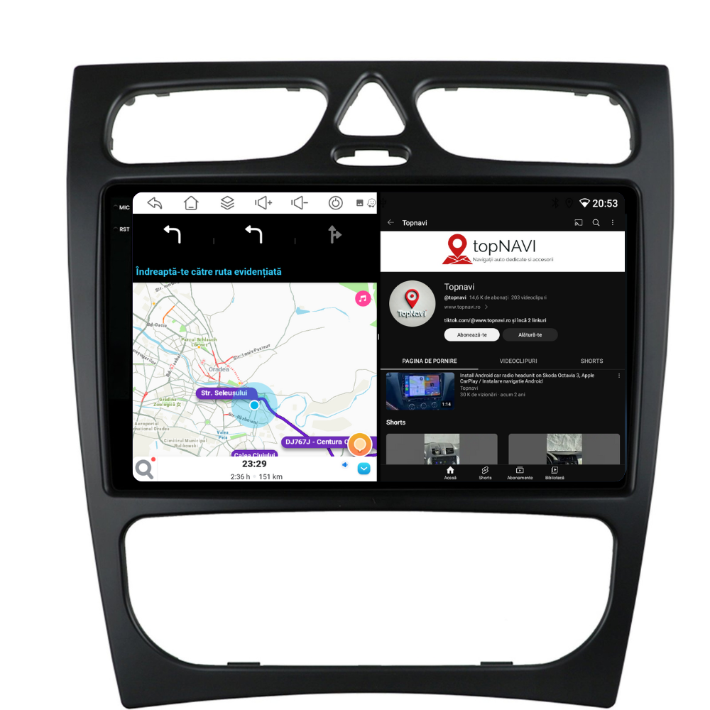 Navigație Mercedes C-Class w203 (2000-2005), Android, Ecran 9 inch, 6GB RAM 128GB, 8-core [5]