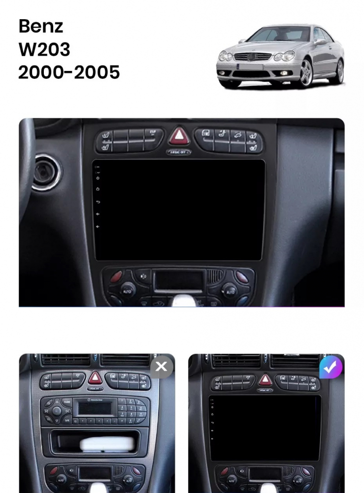 Navigație Mercedes C-Class w203 (2000-2005), Android, Ecran 9 inch, 8GB RAM 256GB, 8-core [8]