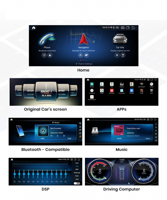 Navigatie Mercedes GLA X156 (2013-2015), Android, Ecran 10.25, 4GB 64GB, NTG 4.5 [7]