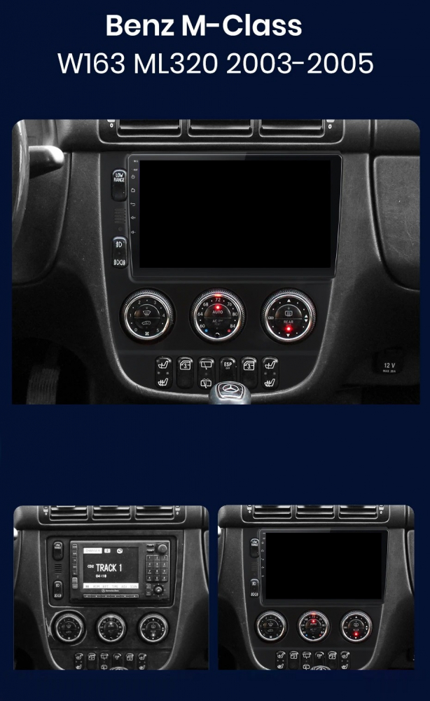 Navigatie Mercedes ML W163 (2003-2005), Android, Ecran 9 inch, 8GB RAM 256GB, 8-core [8]