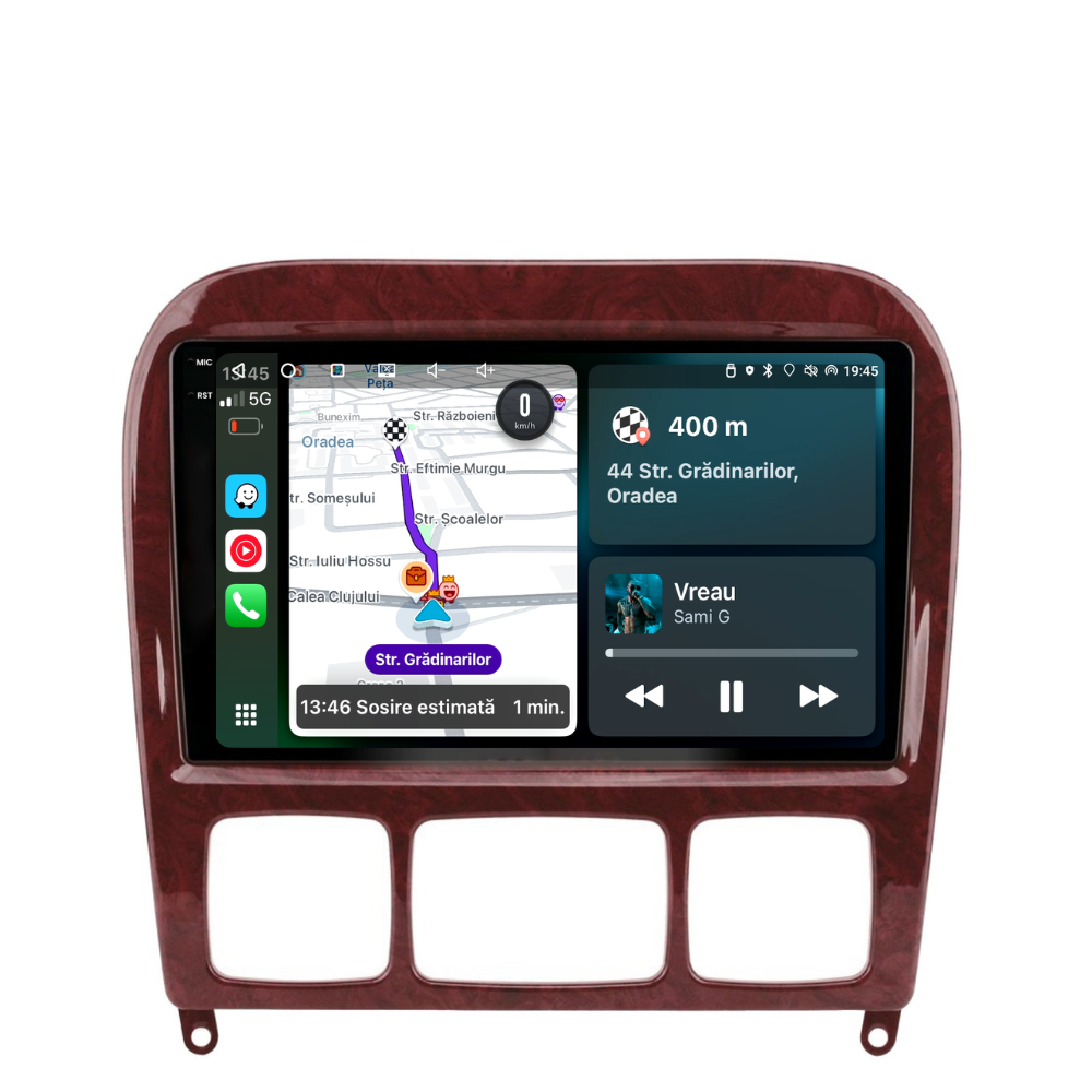 Navigație Mercedes S-Class W220 (1998-2005), Android, Ecran 9 inch, 4GB RAM 64GB, 4-core [1]
