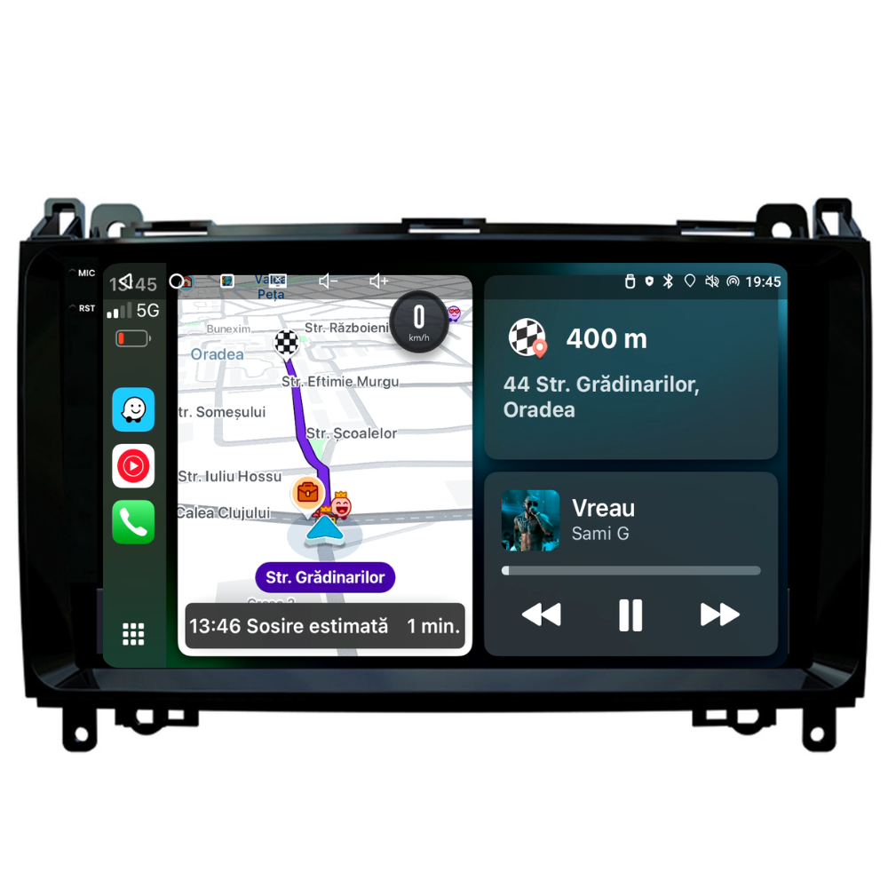 Navigație Mercedes A-Class W168 W169 (1997-2012), Android, Ecran 9 inch, 4GB RAM 64GB, 8-core [1]