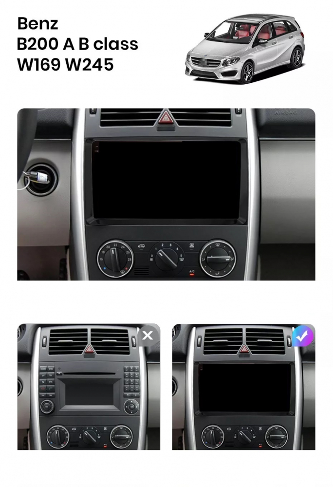 Navigație Mercedes B-Class W245 (2004-2012), Android, Ecran 9 inch, 8GB RAM 256GB [8]