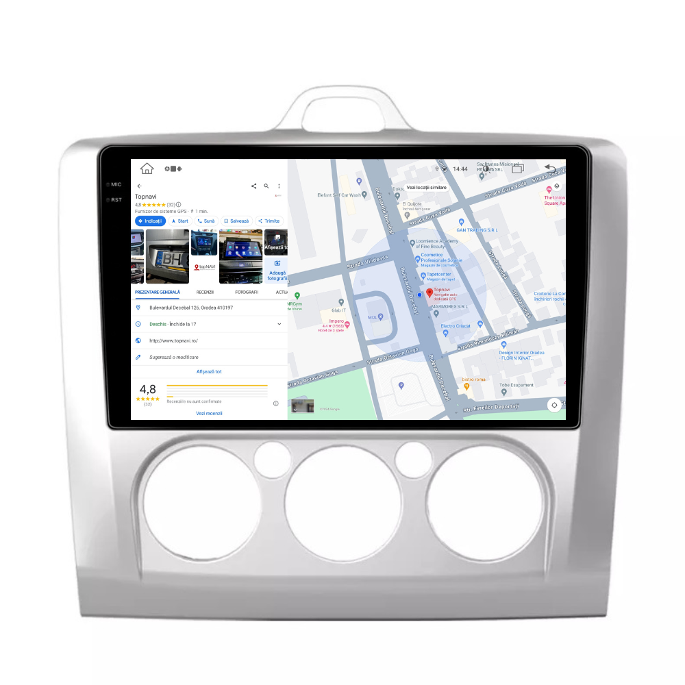 Navigatie Ford Focus 2004-2011, Android 13,Ecran 2K, 4GB RAM 64GB, Octa Core, carplay /android auto, rama argintiu AC [9]