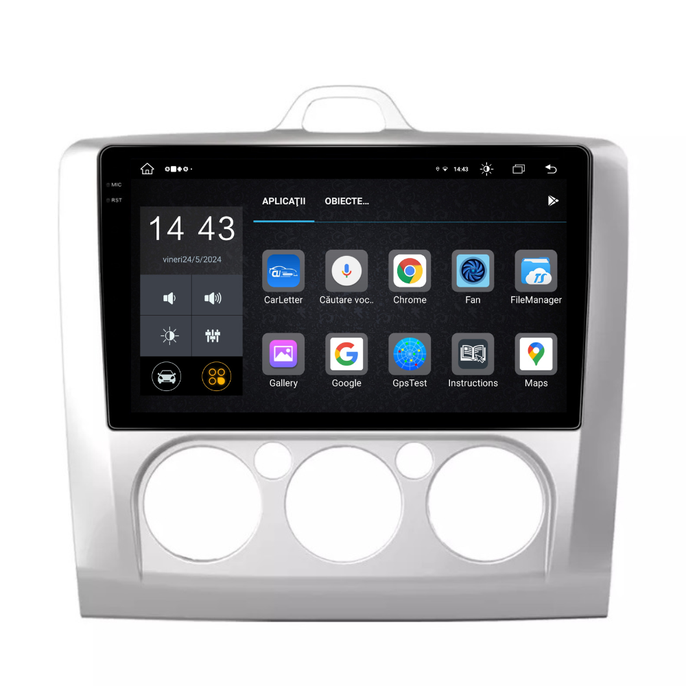 Navigatie Ford Focus 2004-2011, Android 13,Ecran 2K, 4GB RAM 64GB, Octa Core, carplay /android auto, rama argintiu AC [8]