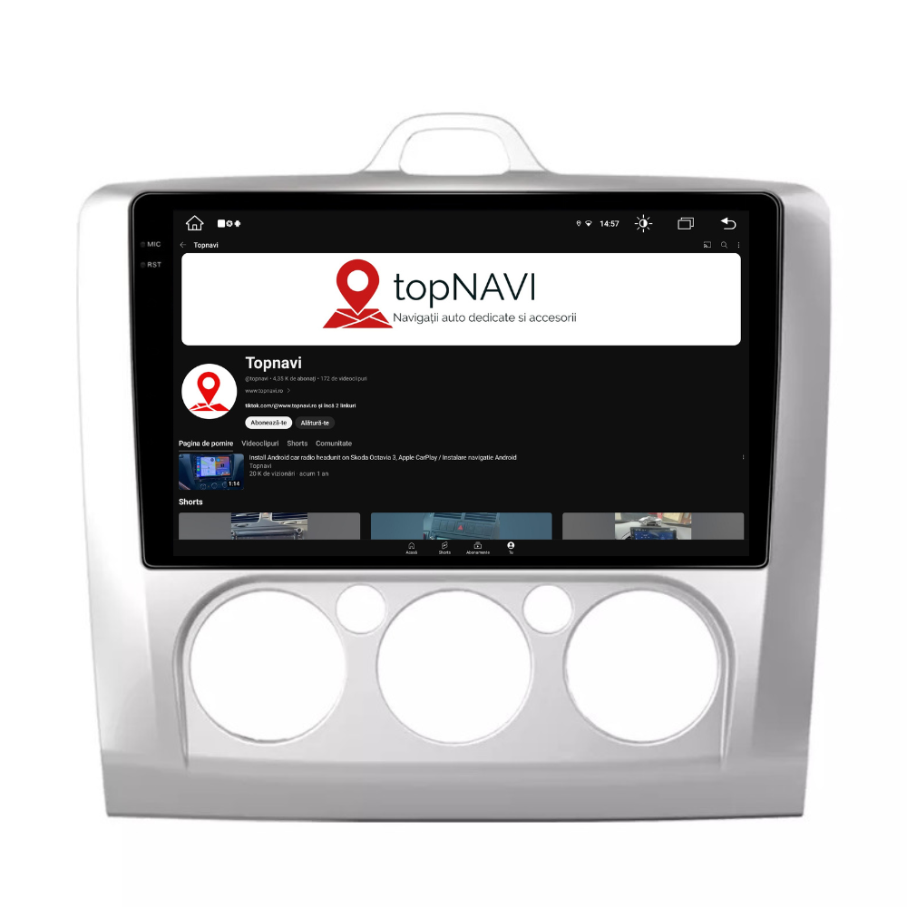 Navigatie Ford Focus 2004-2011, Android 13,Ecran 2K, 4GB RAM 64GB, Octa Core, carplay /android auto, rama argintiu AC [7]