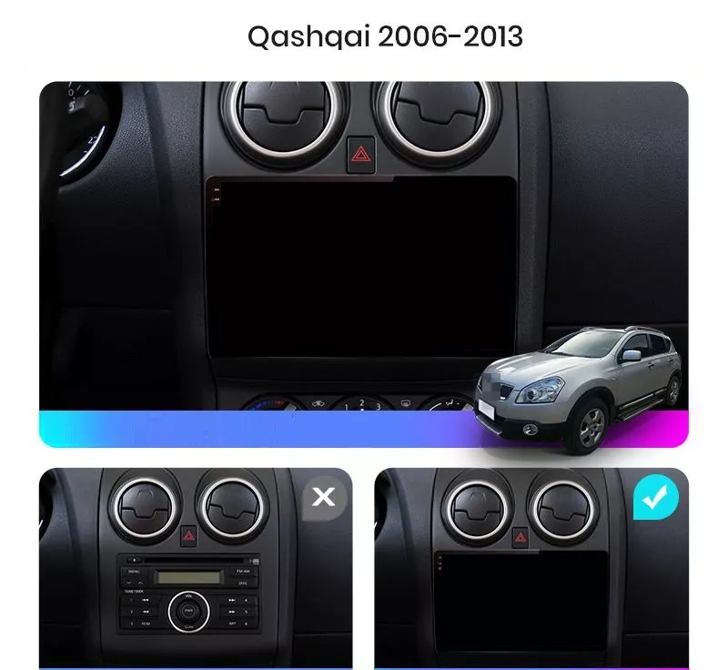Navigatie Nissan Qashqai J10 (2006-2013), Ecran 9 inch, 4GB RAM 64GB, 8-core [7]