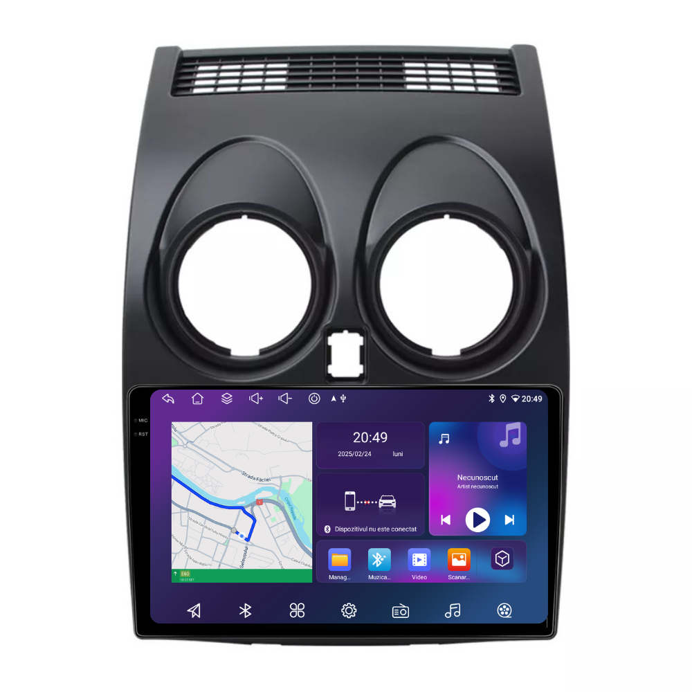 Navigatie Nissan Qashqai J10 (2006-2013), Ecran 9 inch, 4GB RAM 64GB, 8-core [5]