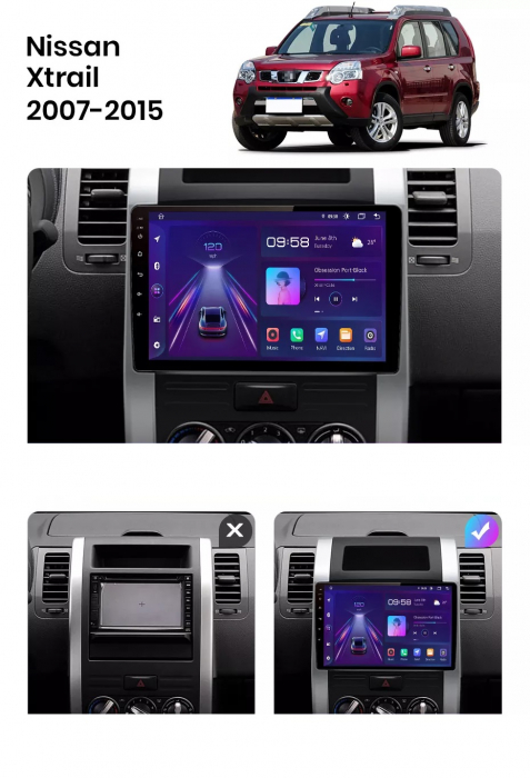 Navigatie Nissan X-Trail (2007-2014), Ecran 10 inch, 2GB RAM 32GB [5]