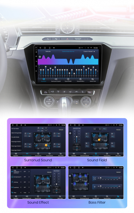 Navigatie passat B8 2015-2020, Android 12, 1GB RAM 32GB, google maps, waze, wifi, youtube, bluetooth [8]