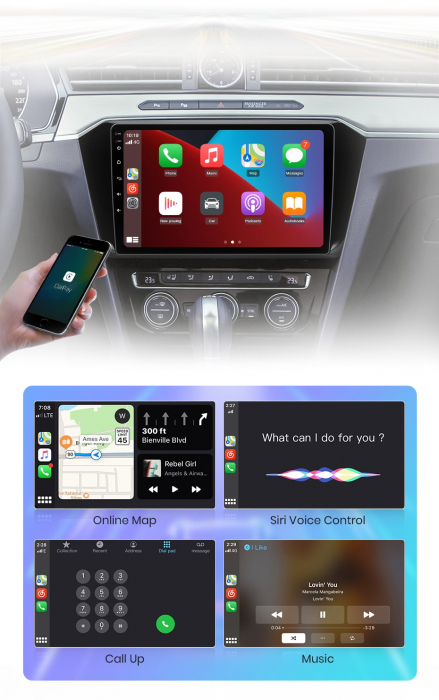 Navigatie VW Passat B8 (2015-2020), Android, Ecran 10 inch, 6GB RAM 128GB [7]